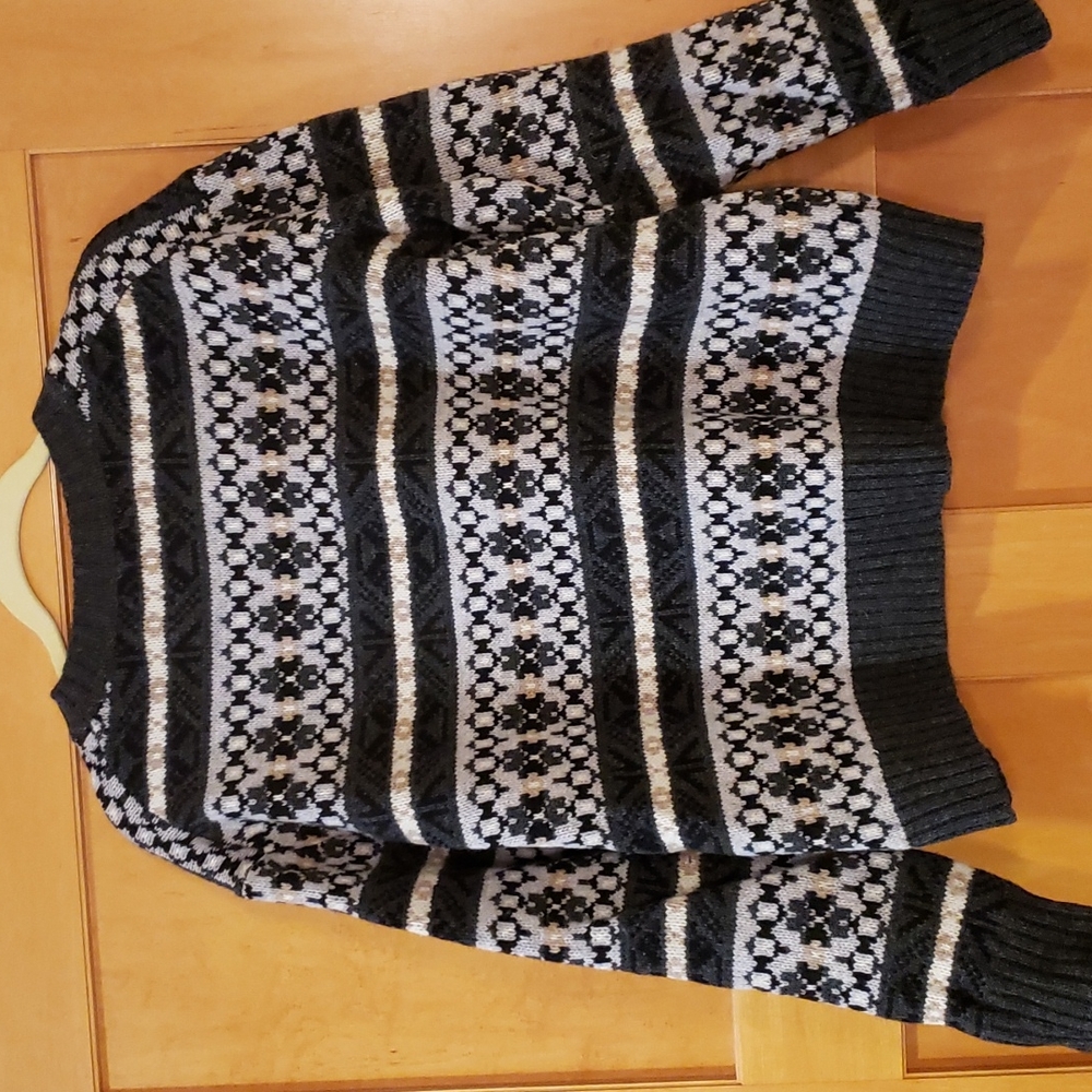 J. Crew Black and White Patterned Sweater - Picture 8 of 10